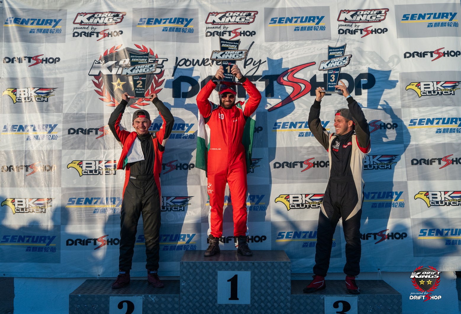 Round 5 Pro race podium: Péter Porkoláb, Borislav Terziyski and Petyo Radichev